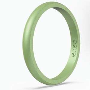 Enso Rings Birthstone Classic Halo Silicone Ring - Peridot